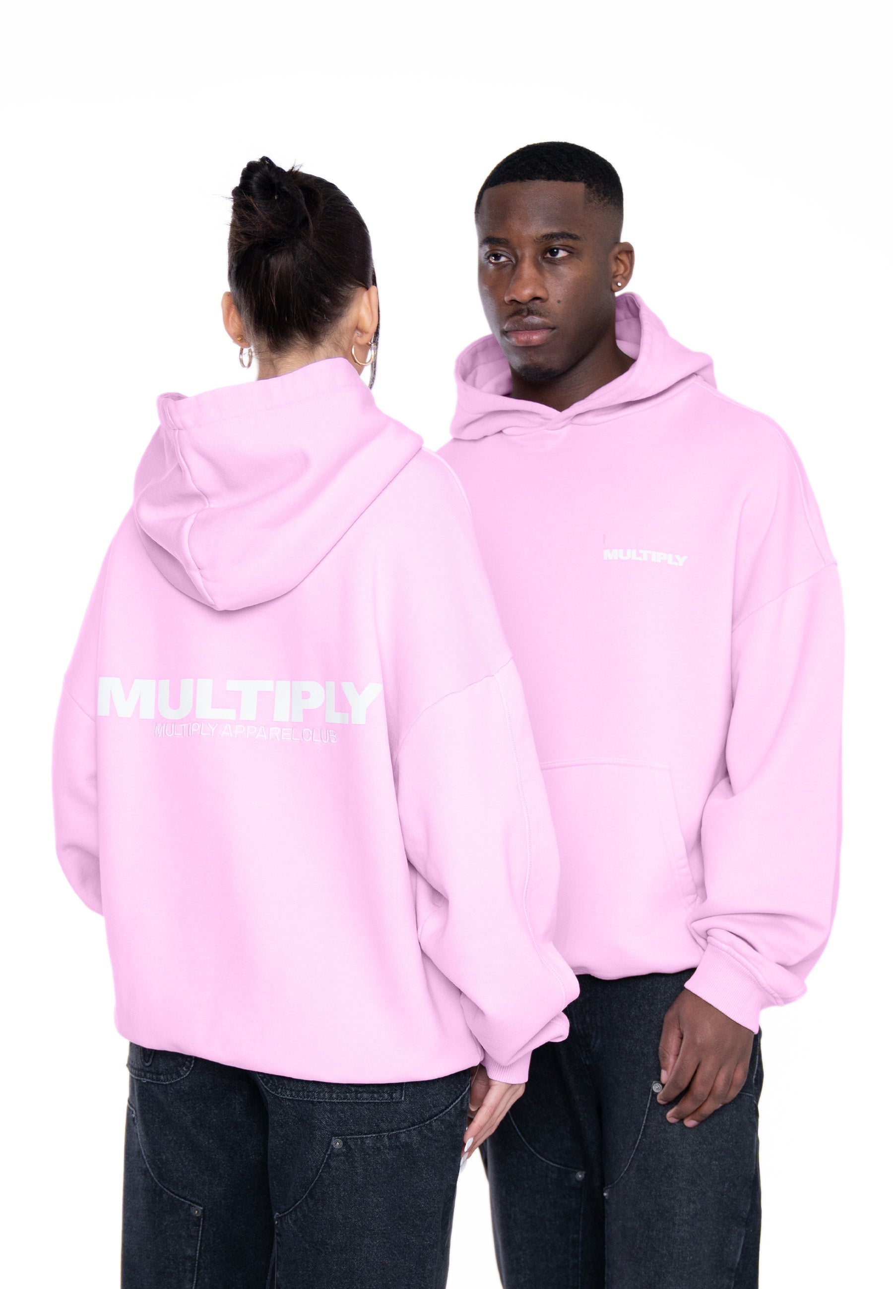 Multiply Apparel Oversize Hoodie MULTIPLY Pink – Frontalansicht