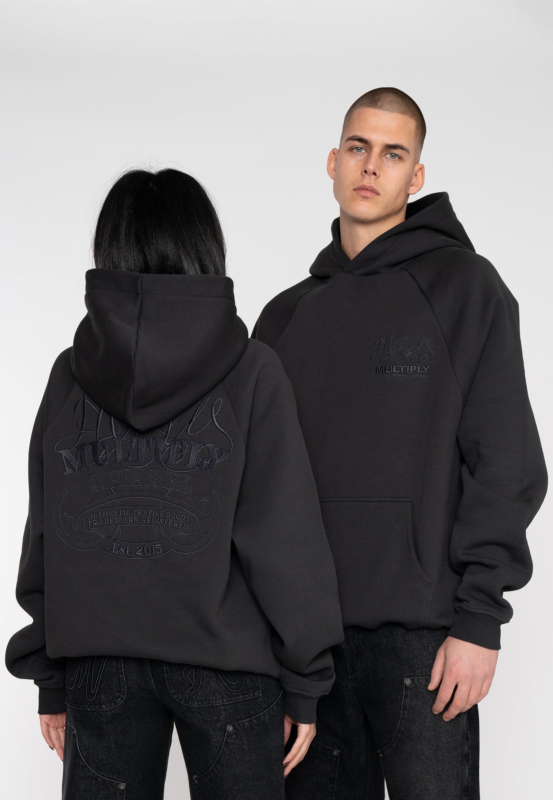 Multiply Apparel Oversize Hoodie RODEO Black Soda – Frontalansicht