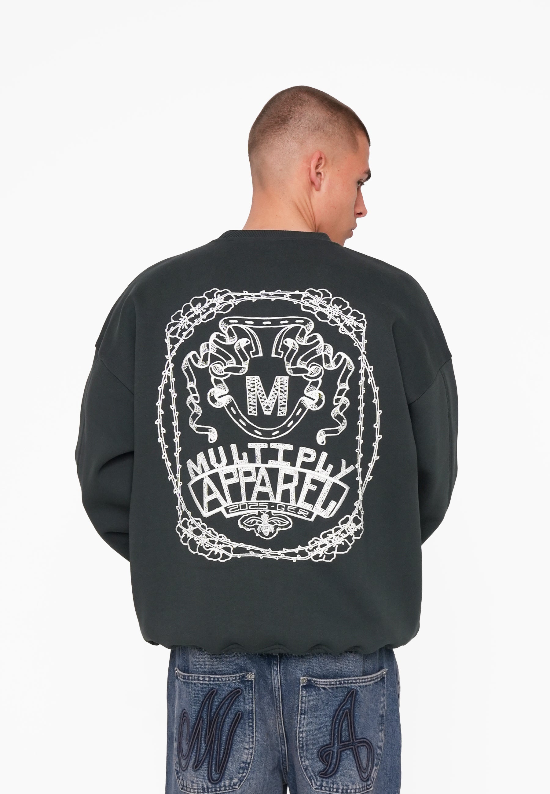 Multiply Apparel Oversize Sweatshirt FRAMED Forest River – weitere Ansicht 4