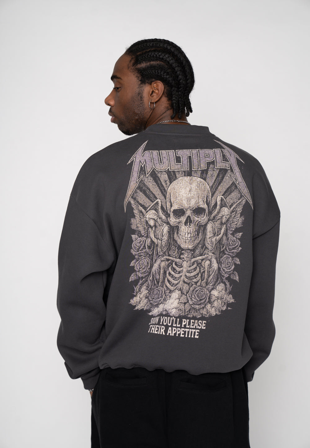 Multiply Apparel Oversize Sweatshirt X Black Soda Washed – weitere Ansicht 7