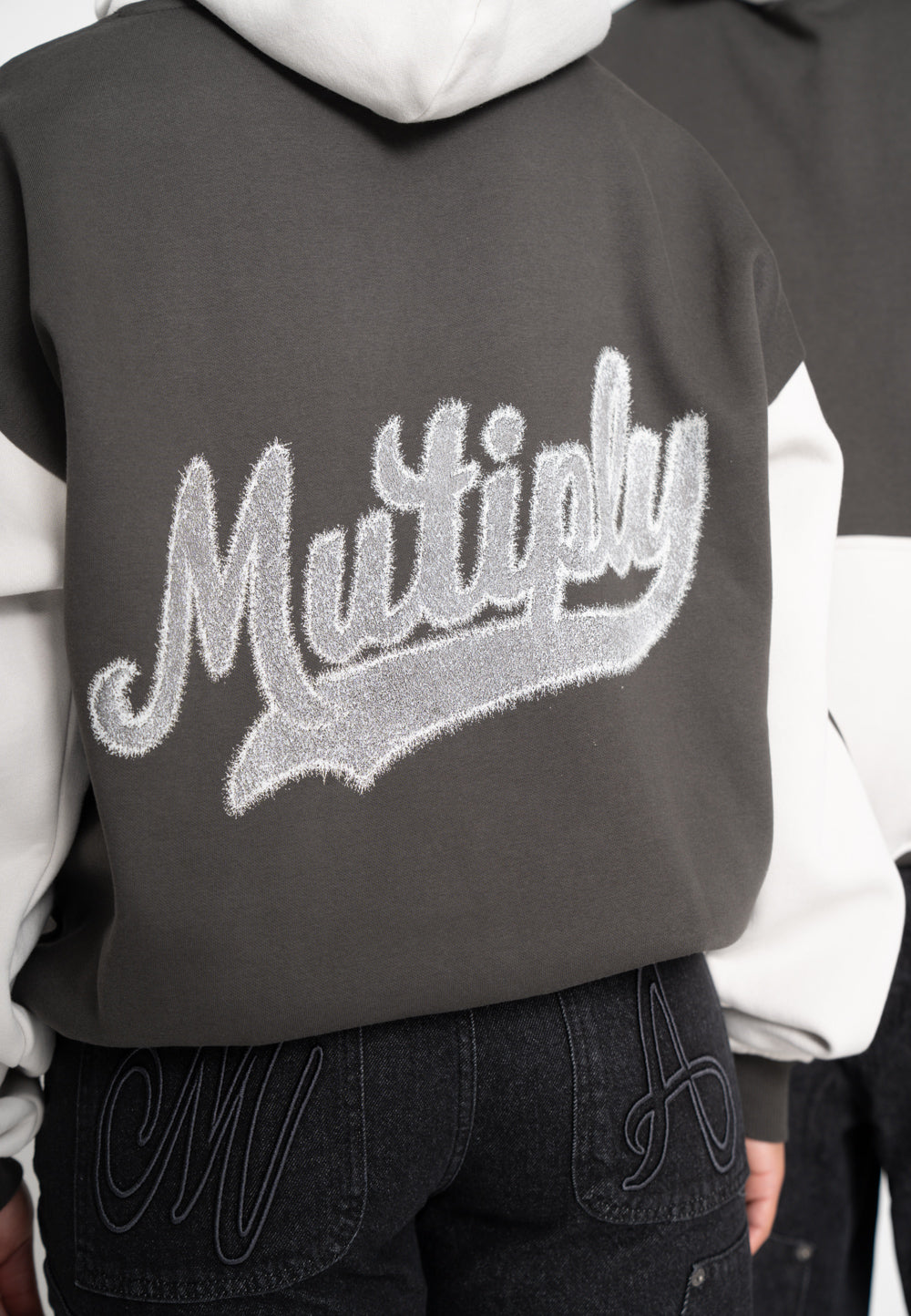 Multiply Apparel Oversize Hoodie FAUX Glacier Gray – weitere Ansicht 2