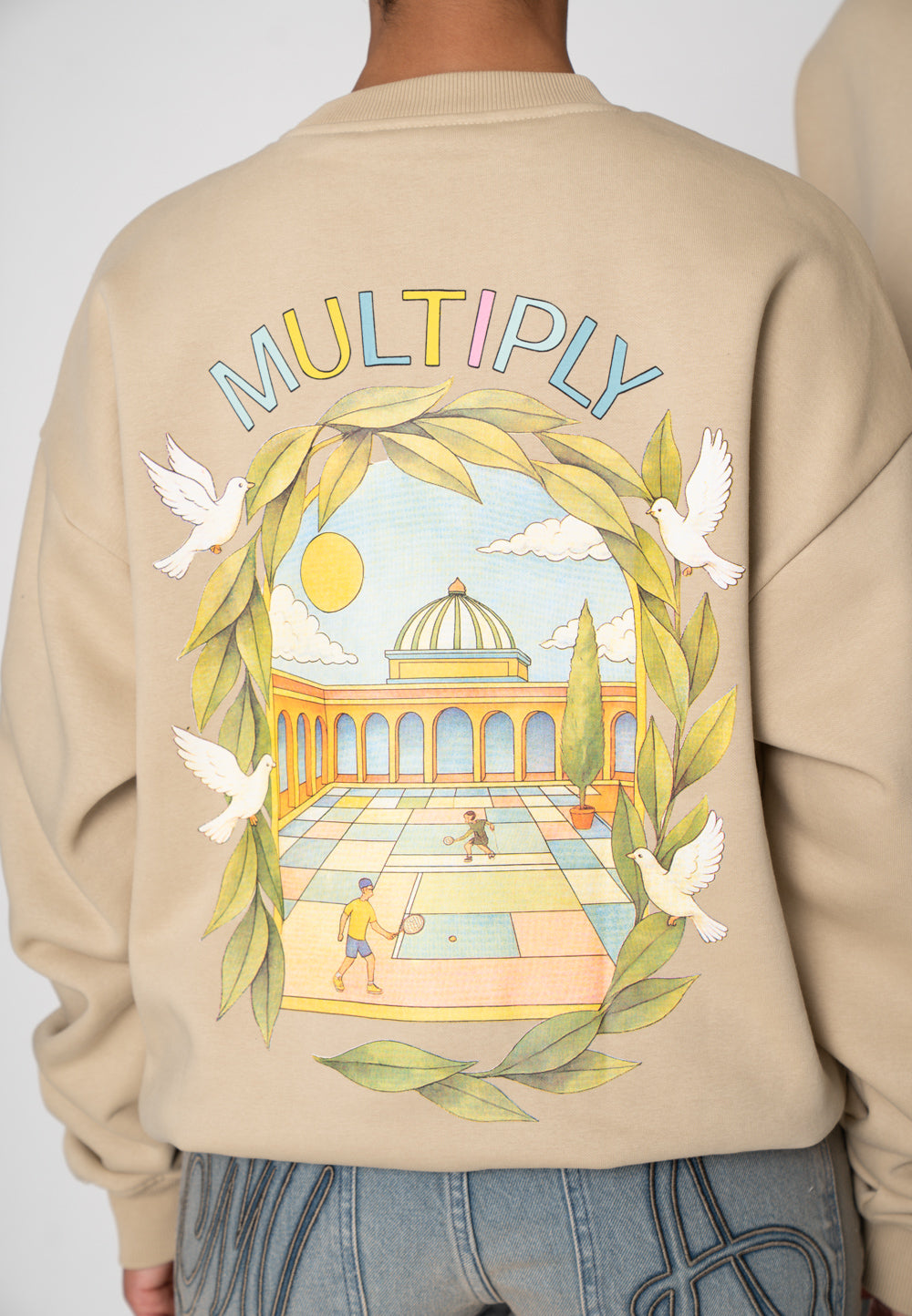 Multiply Apparel Oversize Sweatshirt RIVIERA Fields of Rye – weitere Ansicht 2