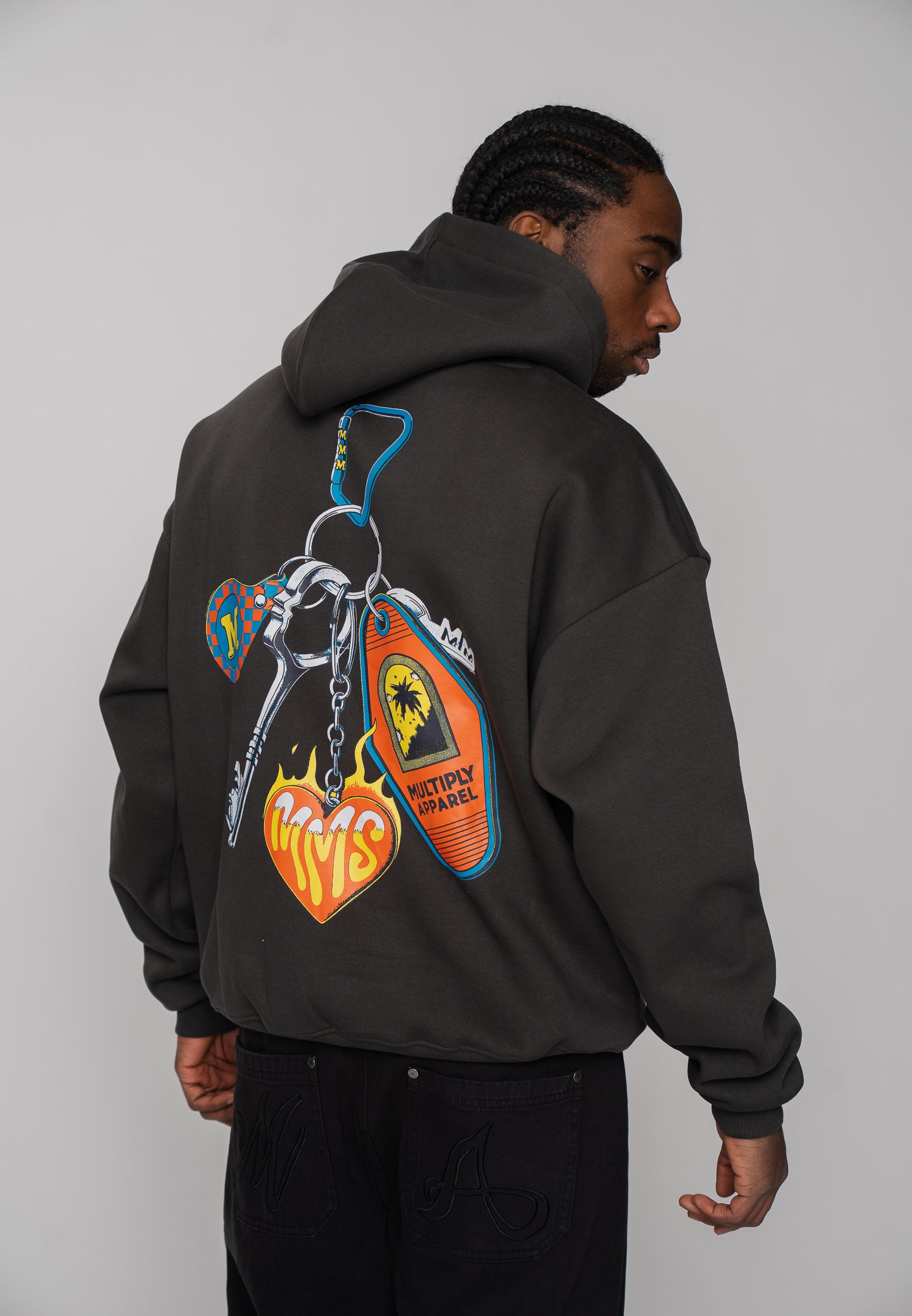 Multiply Apparel Hoodie PASSKEY Phantom Washed – weitere Ansicht 7