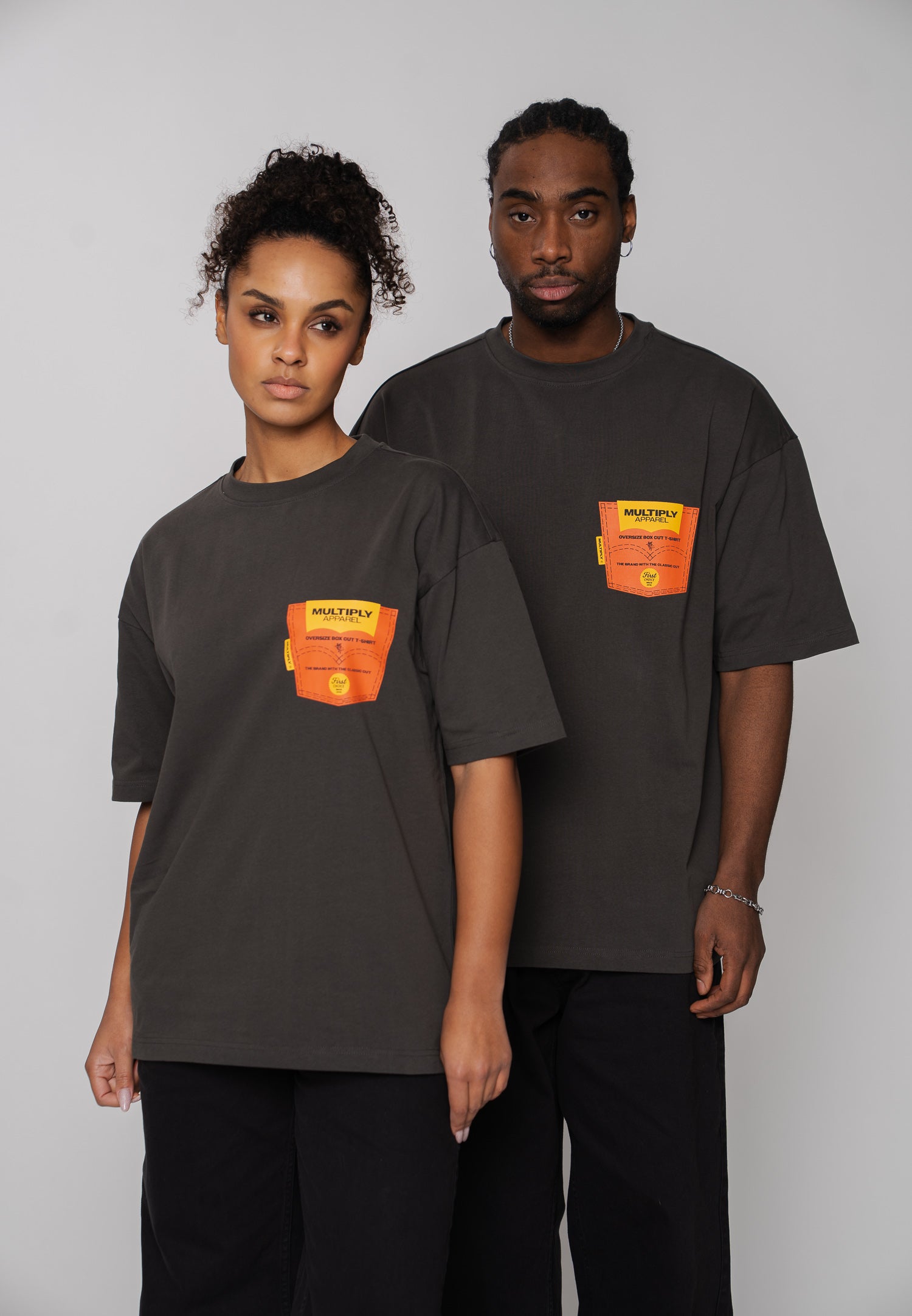 Multiply Apparel Oversize T-Shirt HIPPODROME Phantom Washed – weitere Ansicht 2