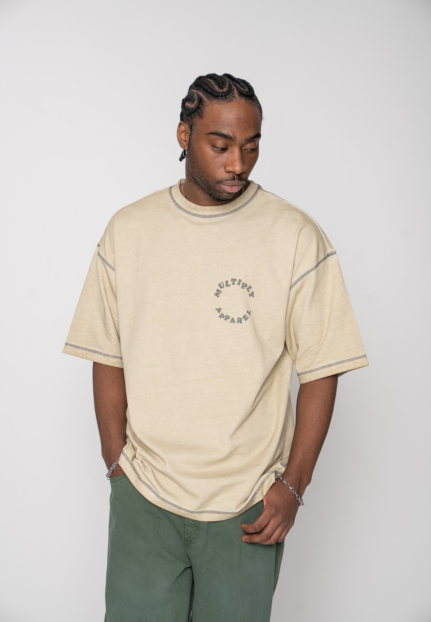 Multiply Apparel Oversize T-Shirt PIN UP Overcast – weitere Ansicht 5