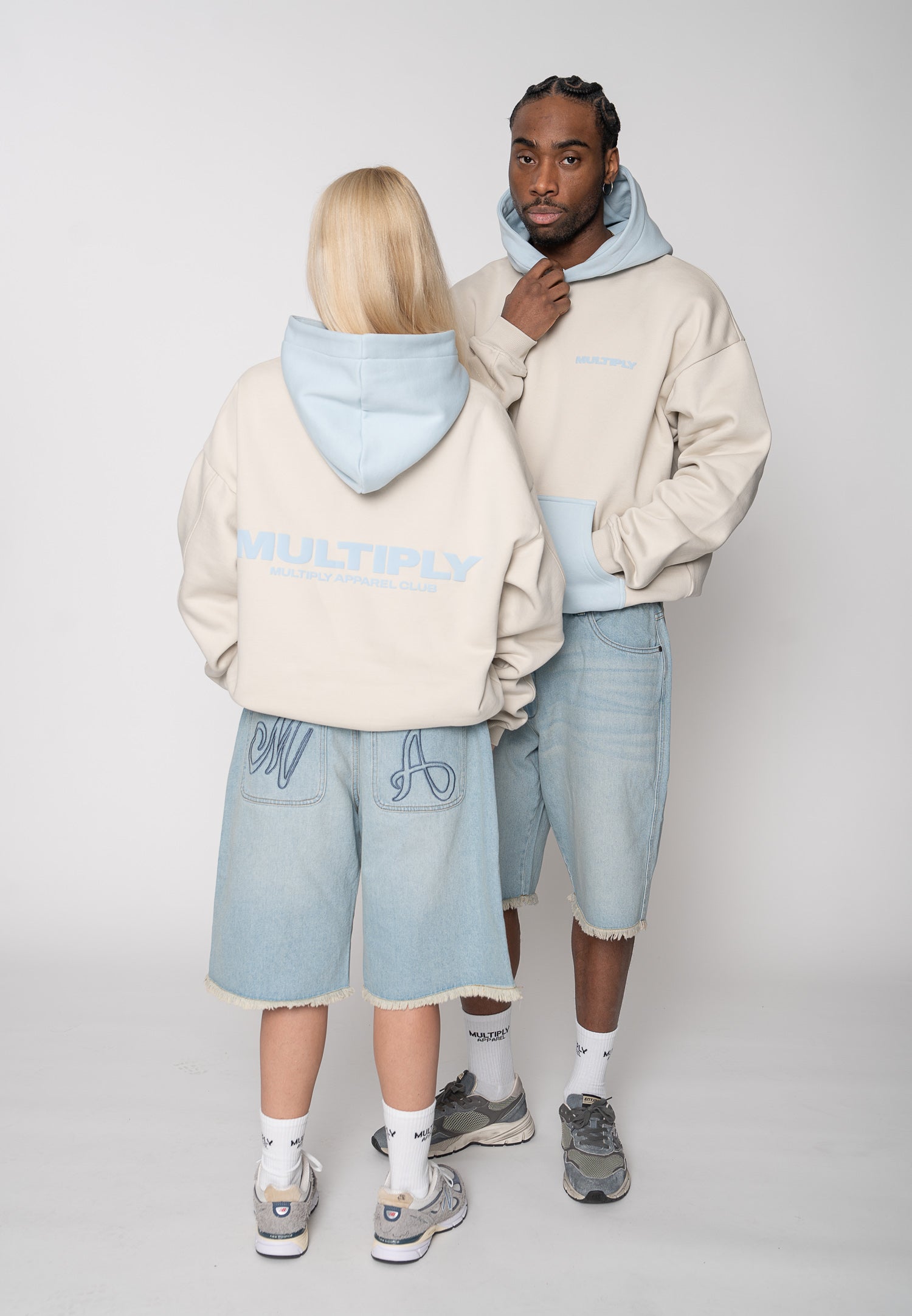 Multiply Apparel Oversize Hoodie Moonstruck Baby Blue – weitere Ansicht 3