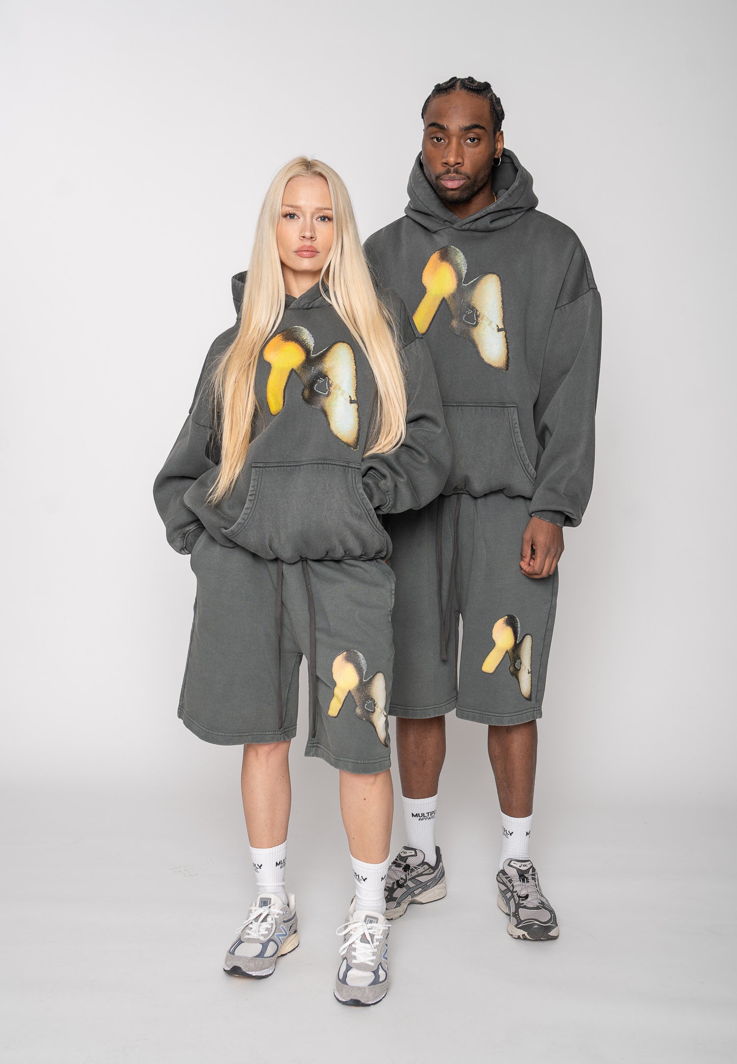 Multiply Apparel Oversize Hoodie SPOTLIGHTS Phantom Washed – weitere Ansicht 3