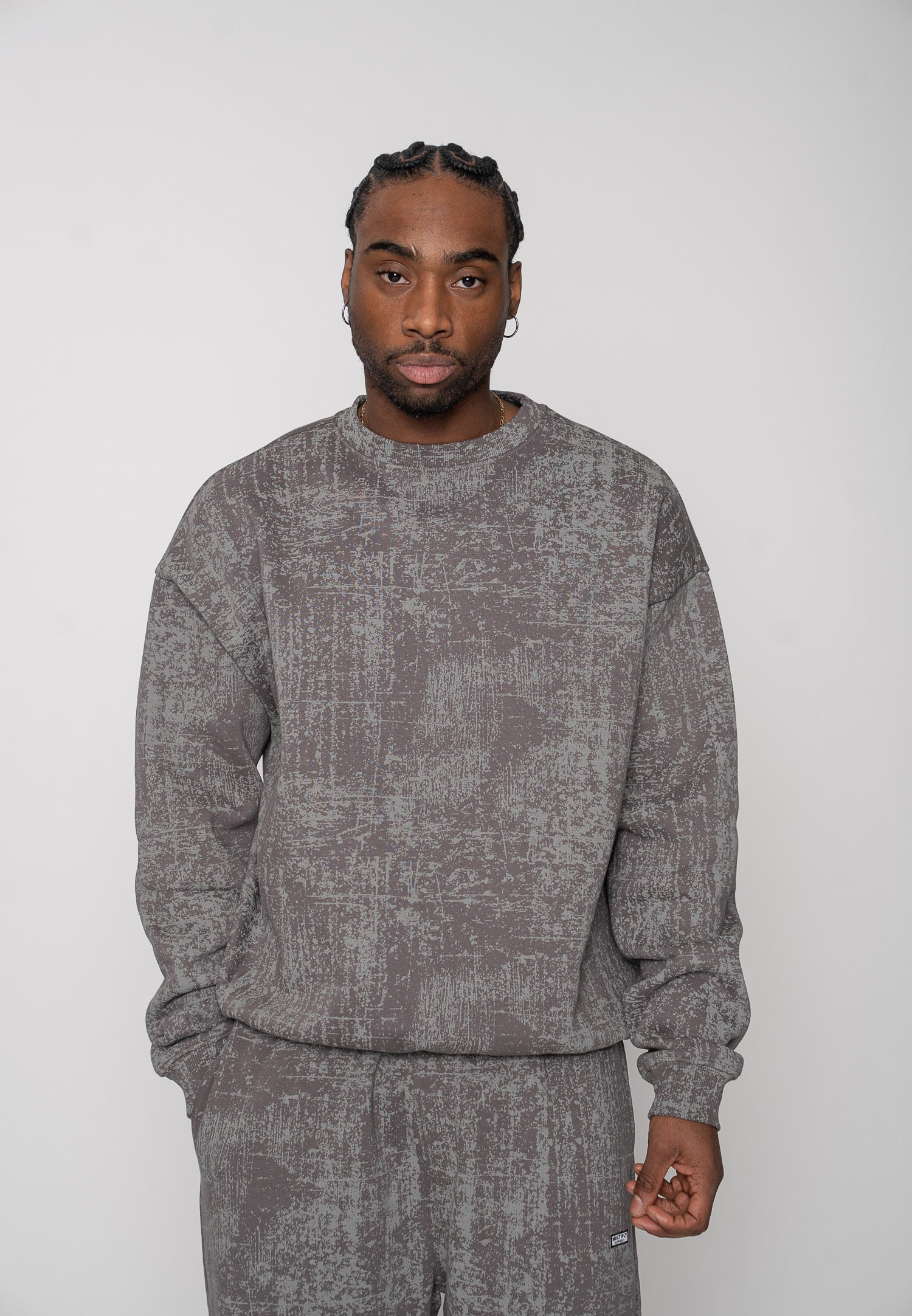 Multiply Apparel Sweatshirt PLASTER Vasporous Gray – weitere Ansicht 5