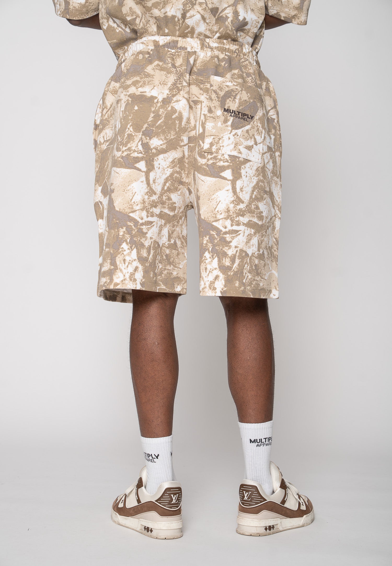 Multiply Apparel Shorts MARBLE Weathered Teak – weitere Ansicht 2