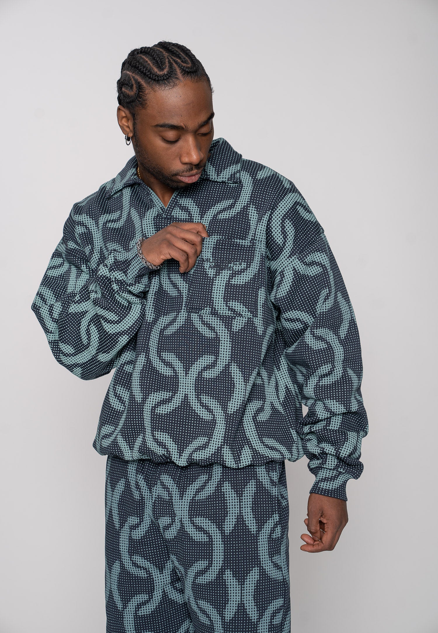 Multiply Apparel Sweatshirt CABLE Midnight Navy – weitere Ansicht 6