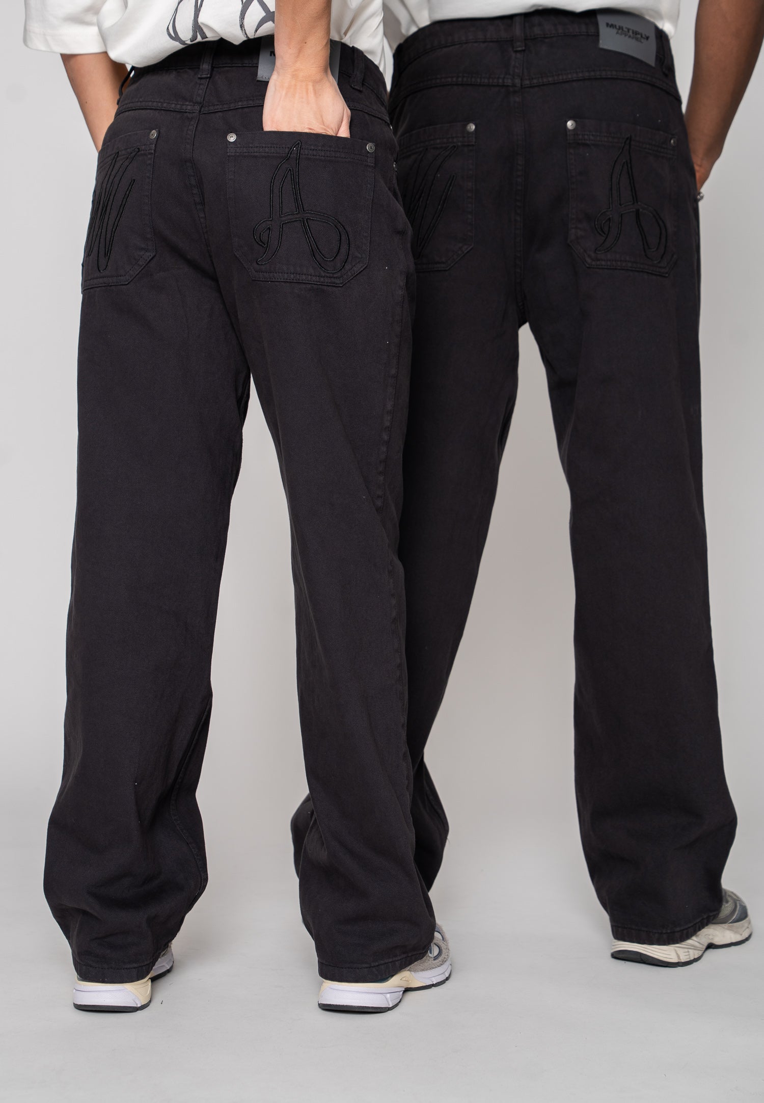 Multiply Apparel Wide Straight Jeans Black Washed – weitere Ansicht 6