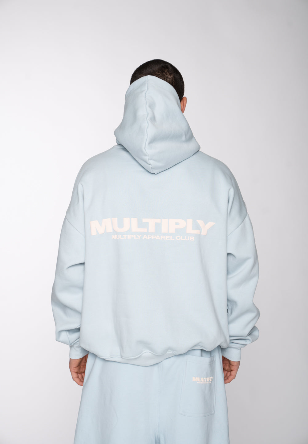 Multiply Apparel Oversize Hoodie MULTIPLY Baby Blue – Frontalansicht