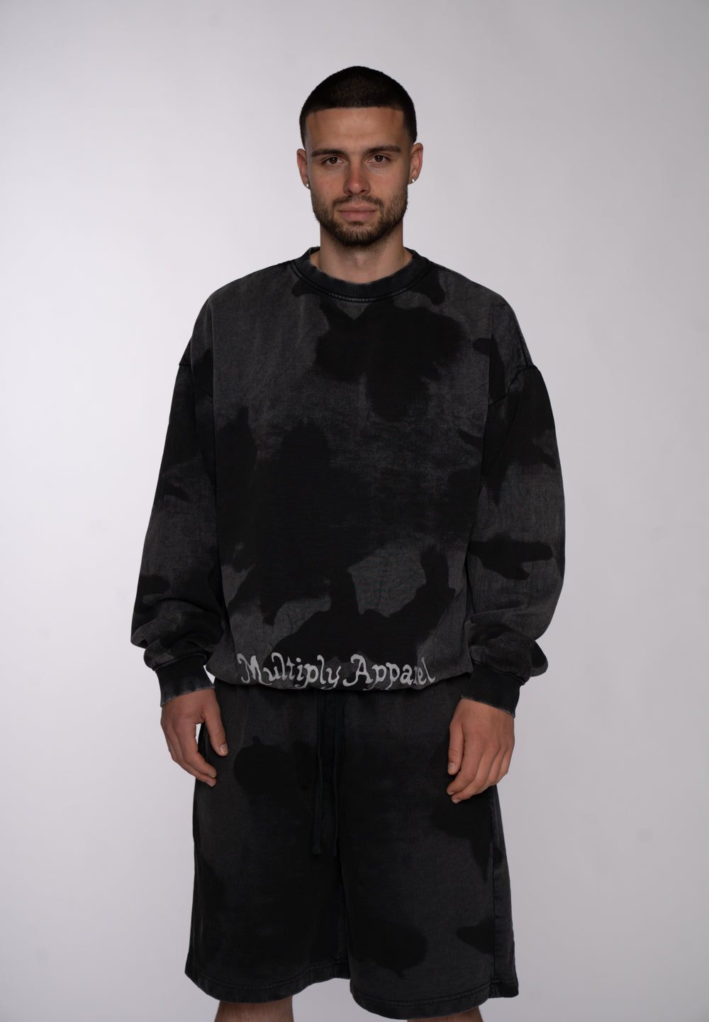Multiply Apparel Oversize Sweatshirt BLUR Gargoyle – weitere Ansicht 3