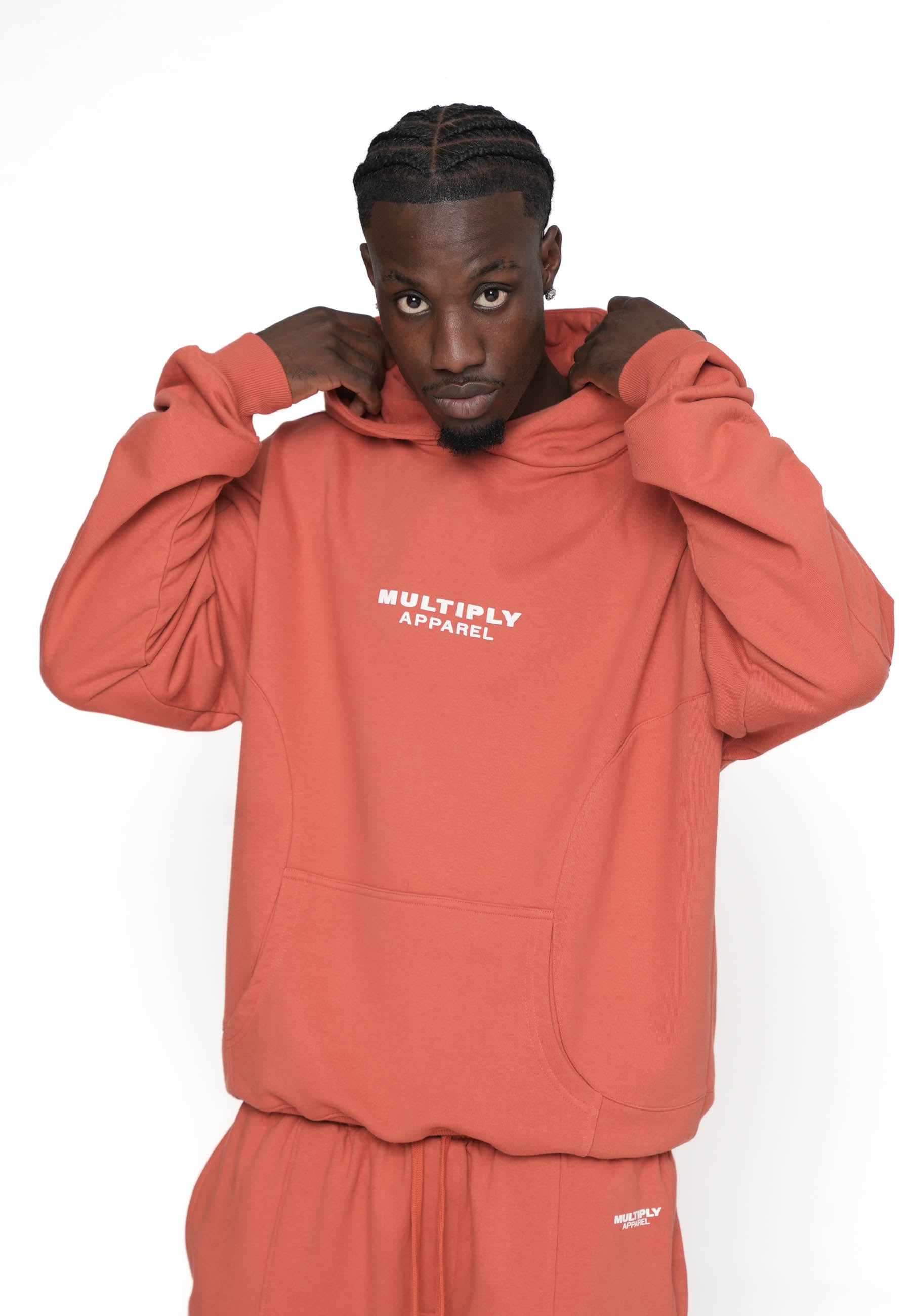 Multiply Apparel Oversize Hoodie CONTOURED Etruscan Red – weitere Ansicht 2