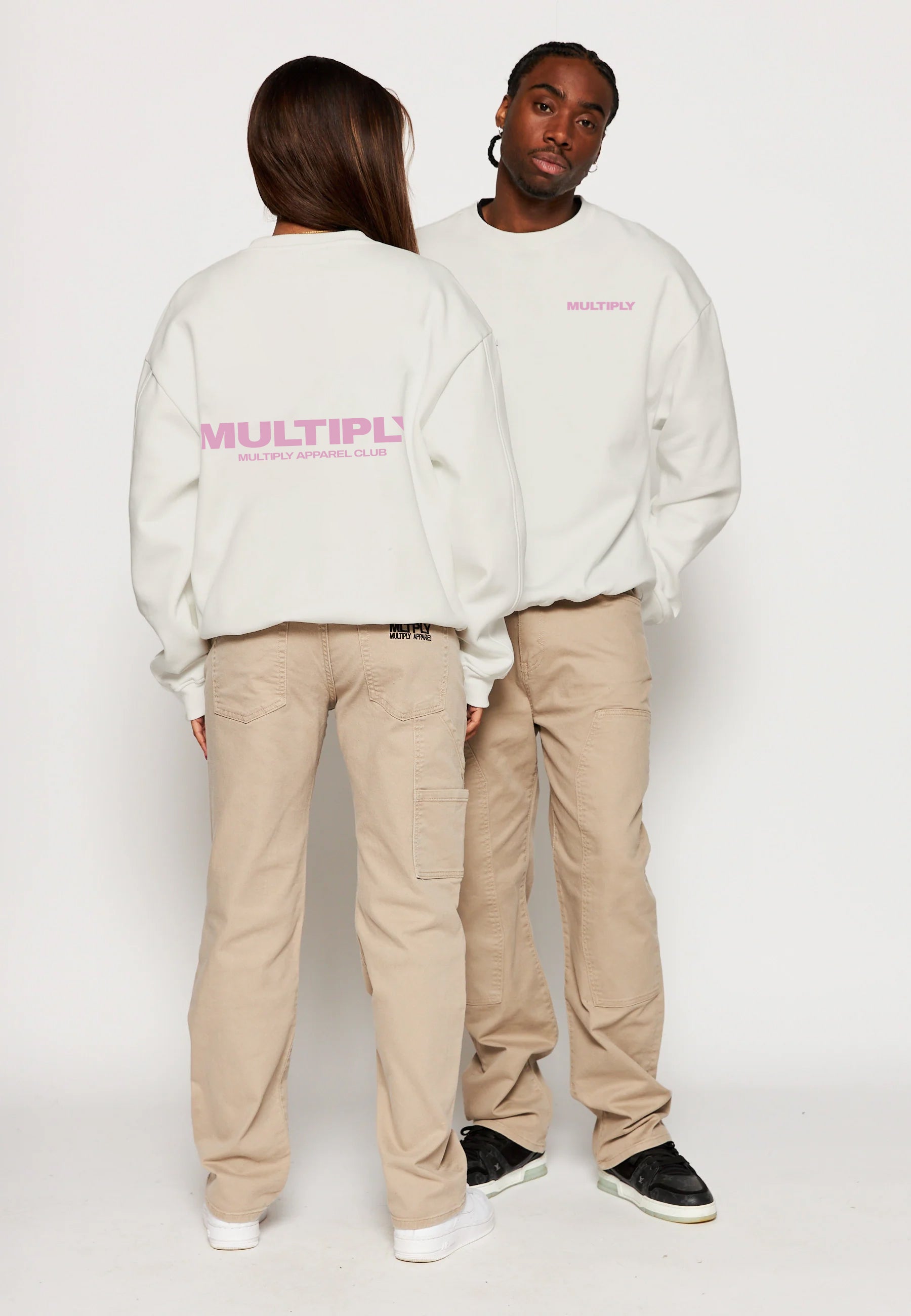 Multiply Apparel Oversize Sweatshirt MULTIPLY Snow White – weitere Ansicht 2