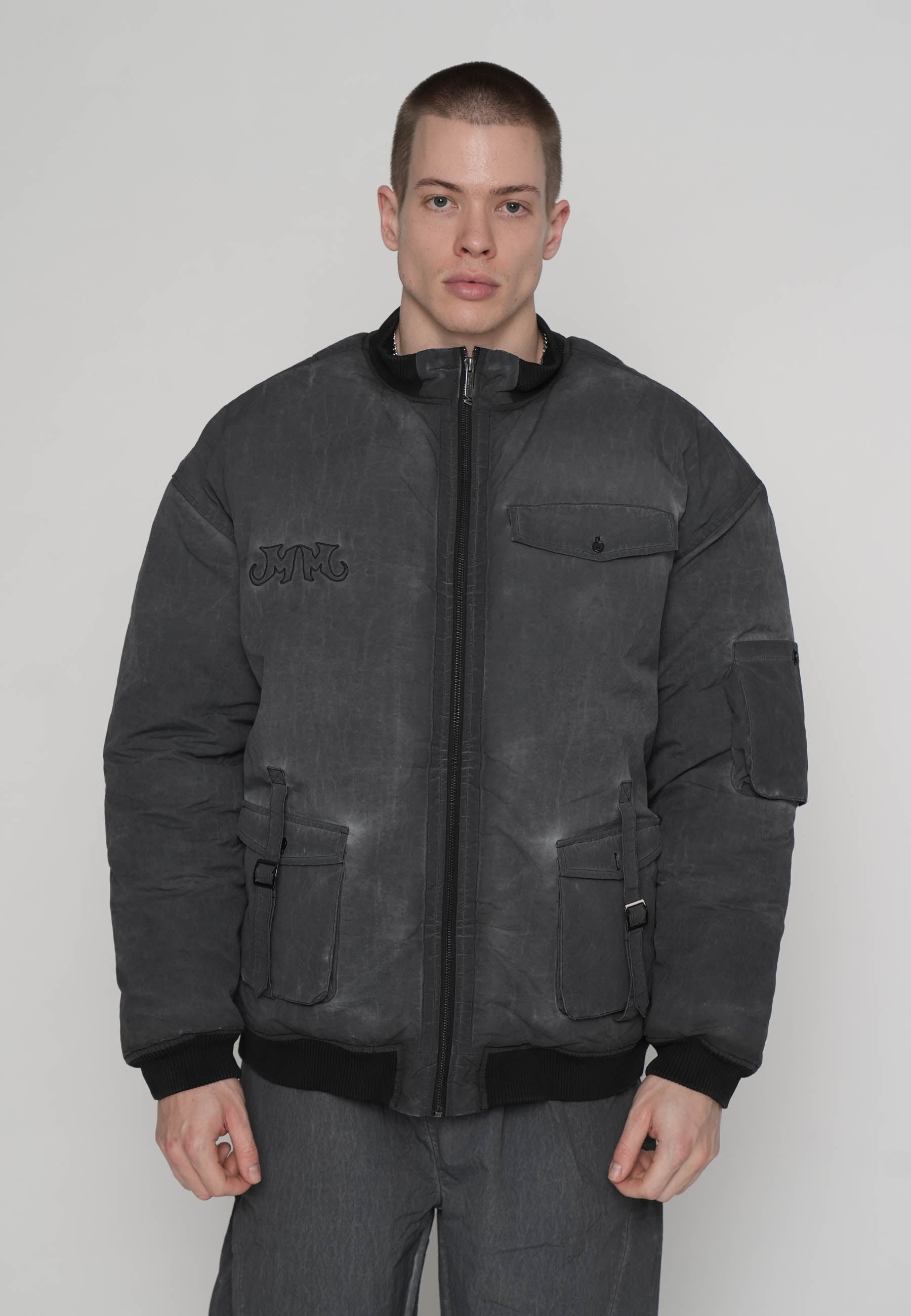 Multiply Apparel Classic Bomber Jacket BATTALION SESAME – Frontalansicht