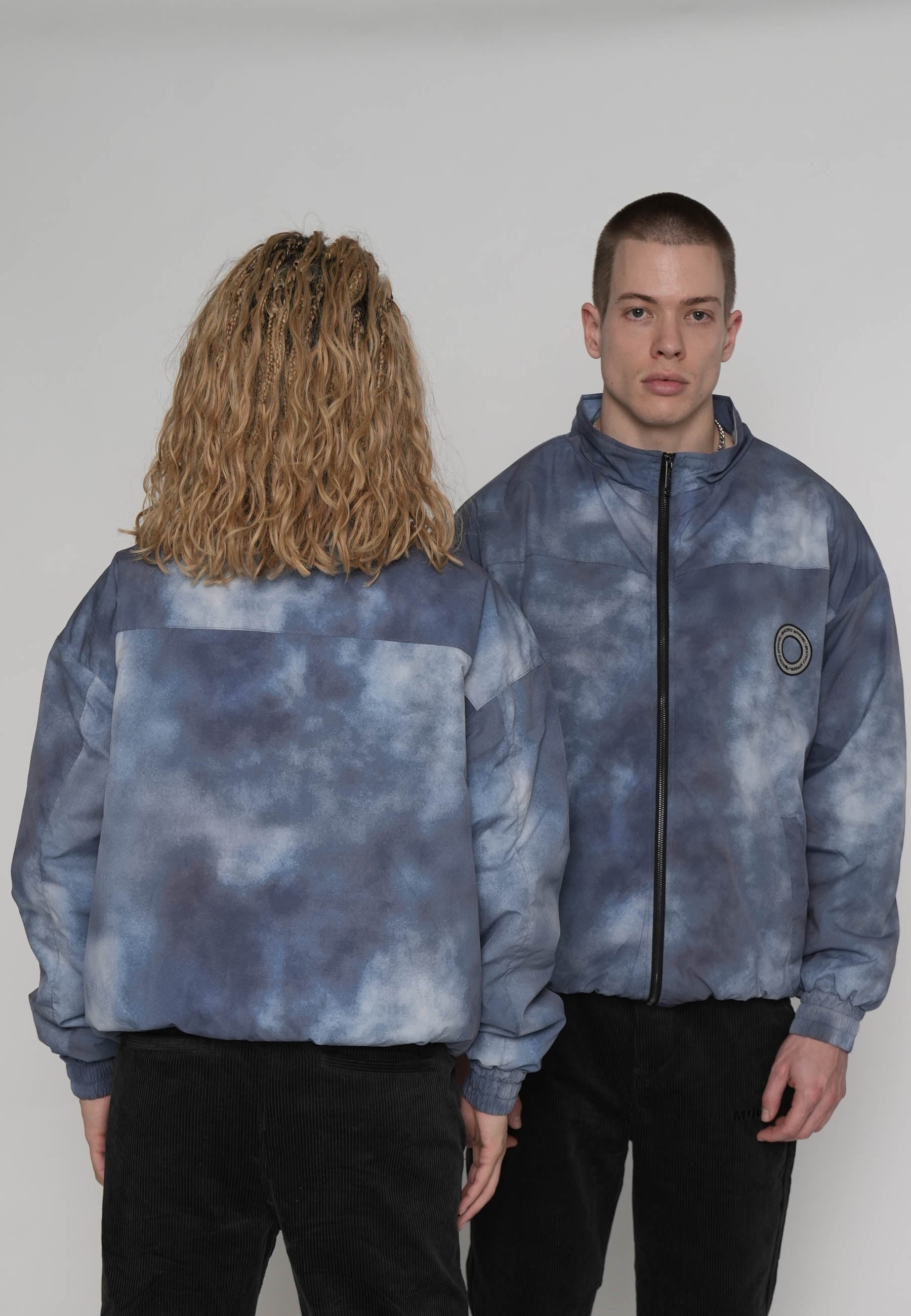 Multiply Apparel Panneled Windbreaker BREAKER Black – Frontalansicht