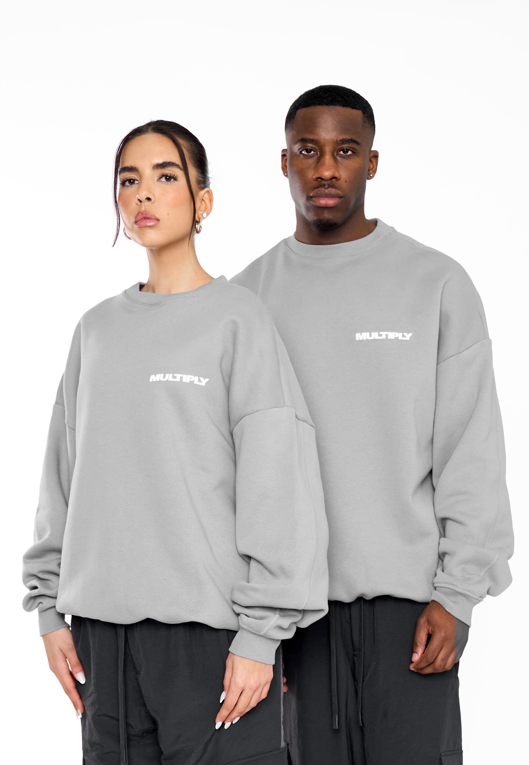 Multiply Apparel Oversize Sweatshirt MULTIPLY 2 Ultimate Grey – weitere Ansicht 6