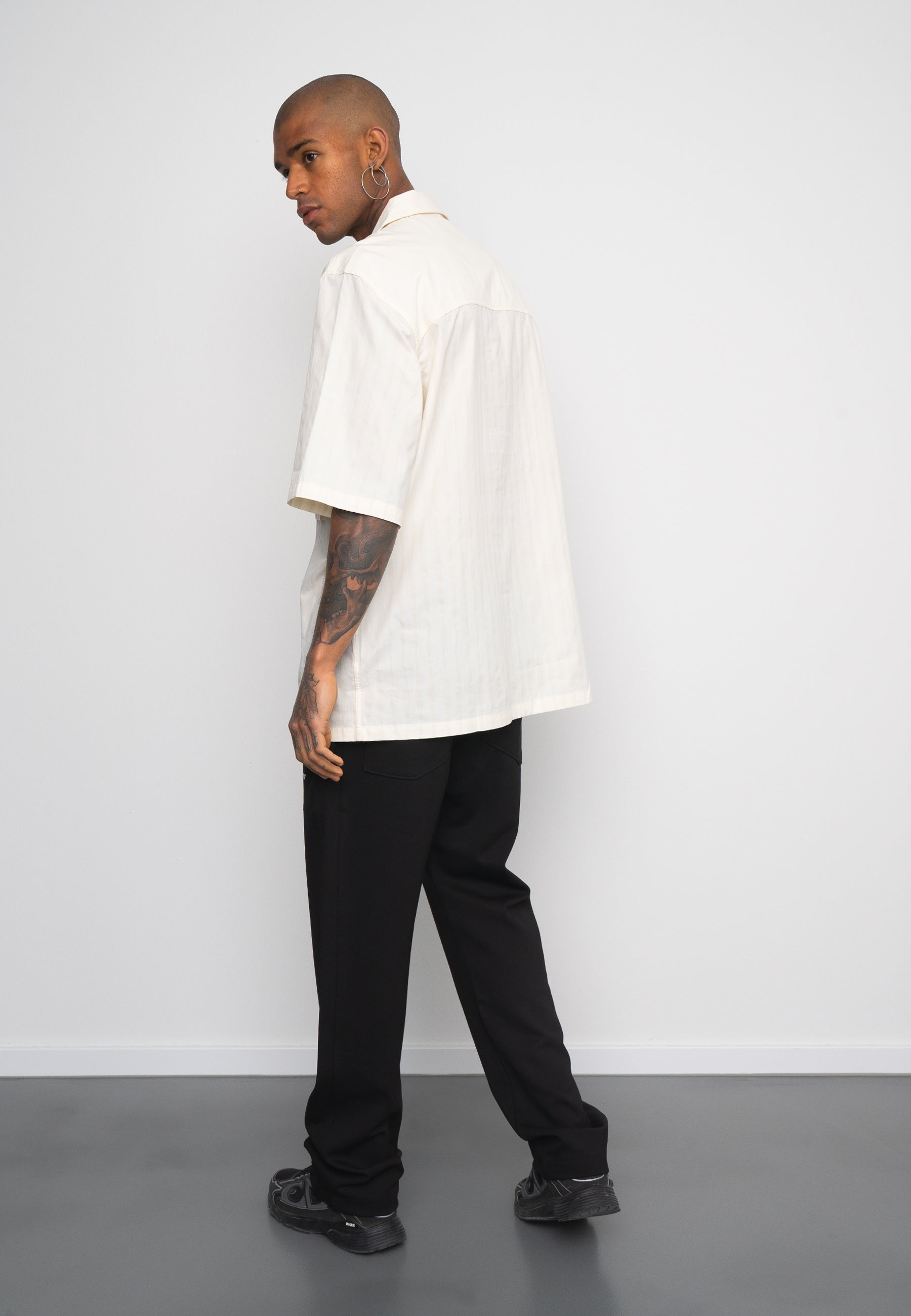 Multiply Apparel Oversize Shirt BARS White Asparagus – weitere Ansicht 5