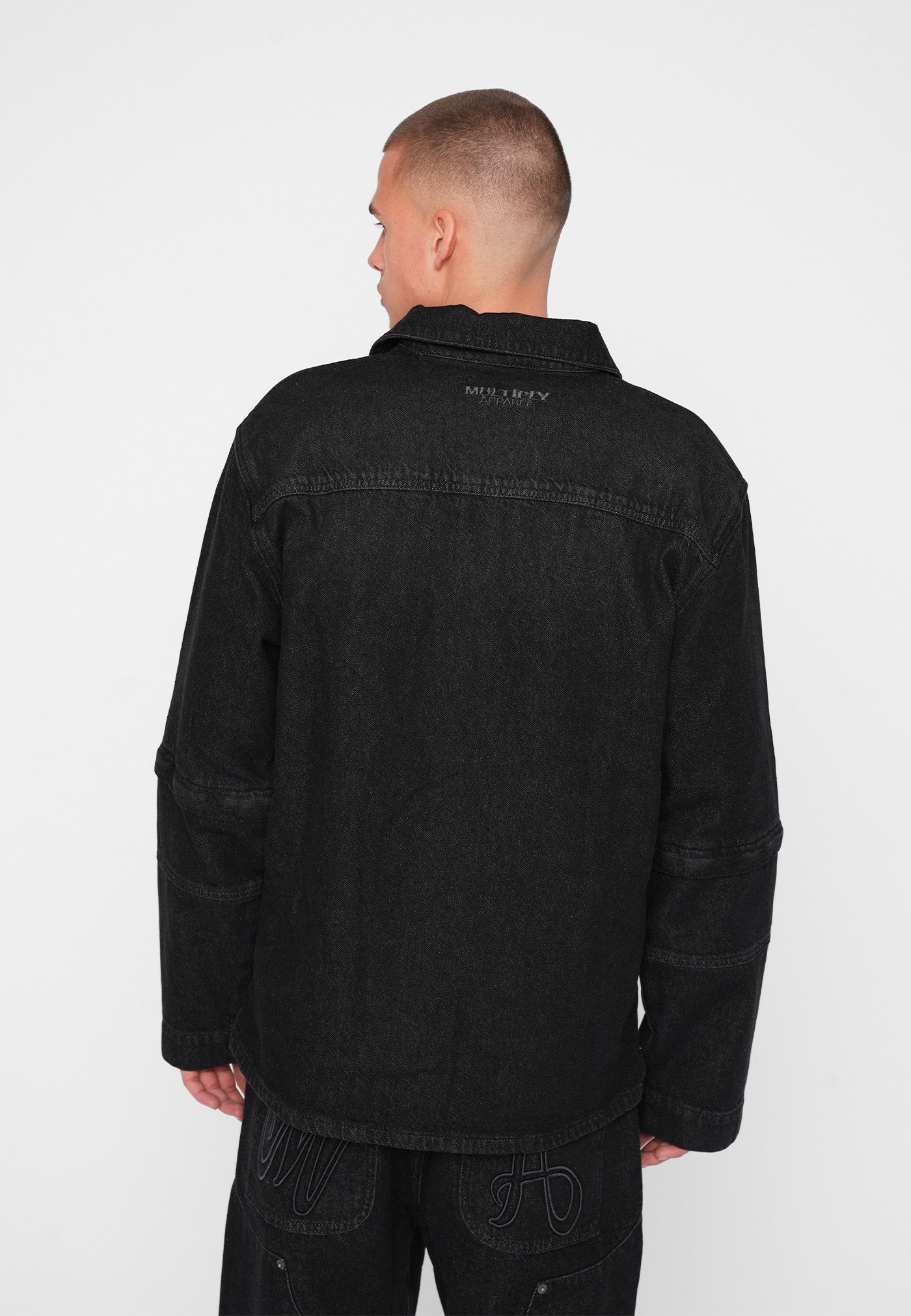 Multiply Apparel Denim Double Sleeve Shirt Slider – weitere Ansicht 5