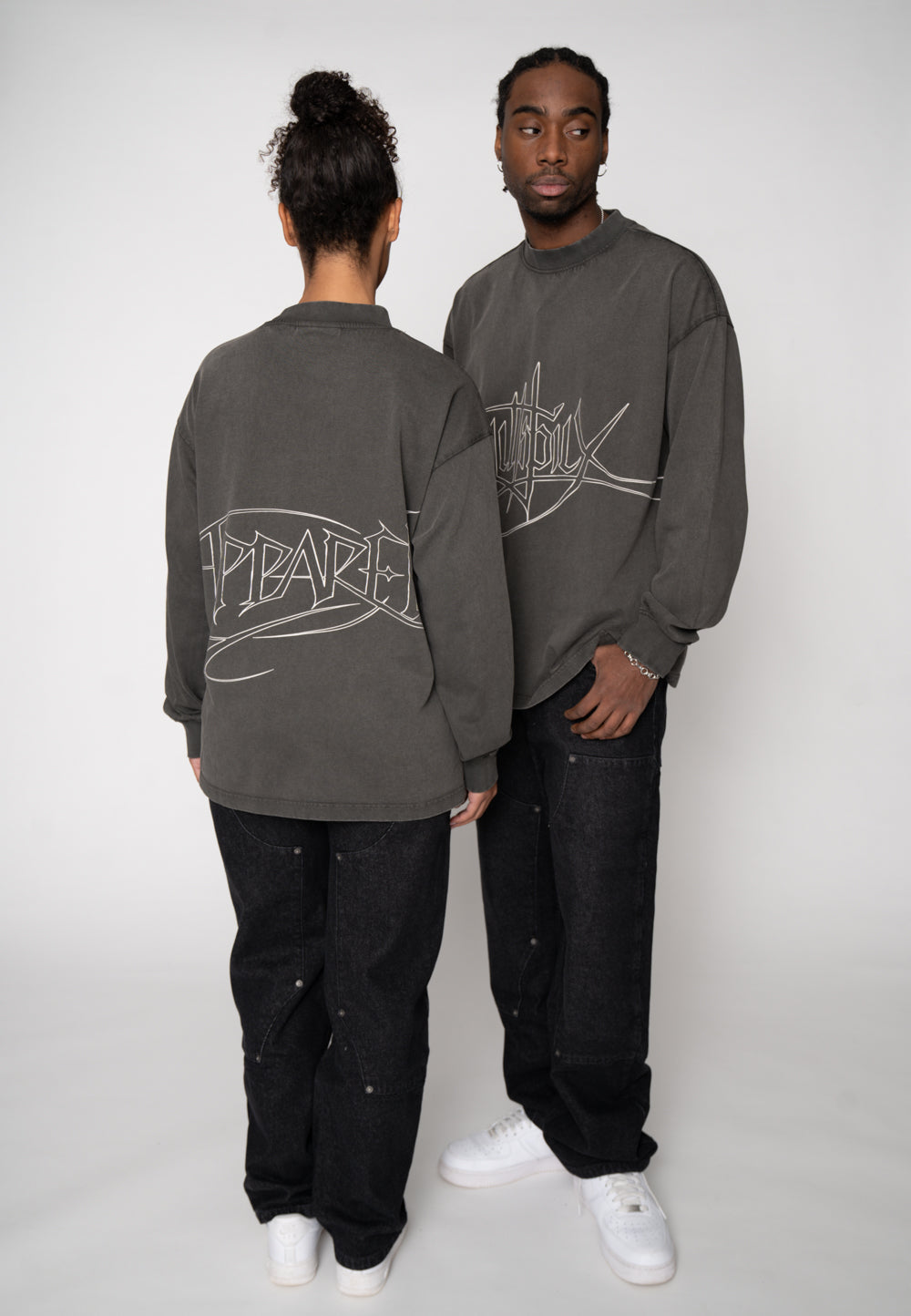 Multiply Apparel Oversize Longsleeve INKED Phantom Washed – weitere Ansicht 5