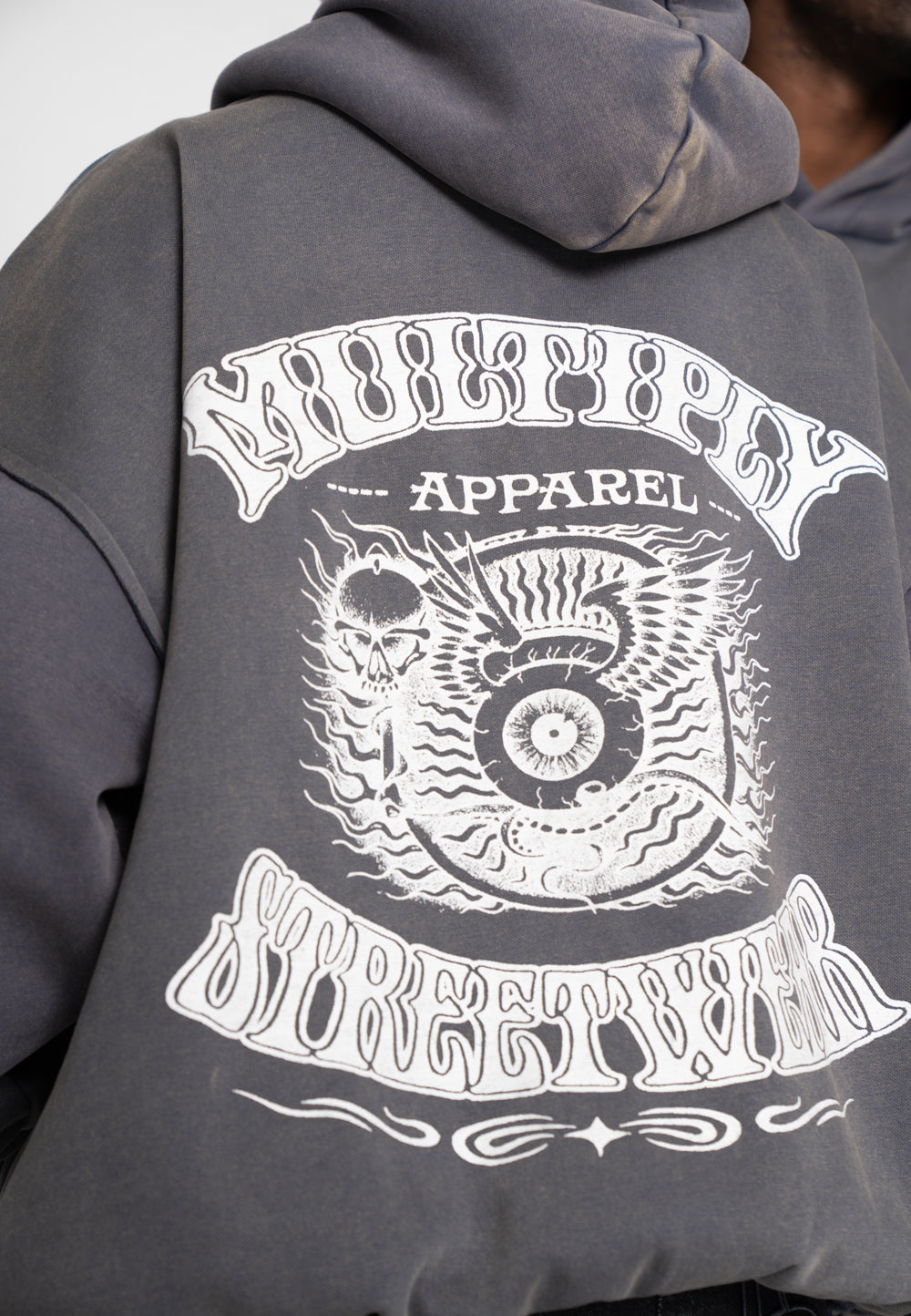 Multiply Apparel Oversize Hoodie WESTERN Ombre Blue – weitere Ansicht 2
