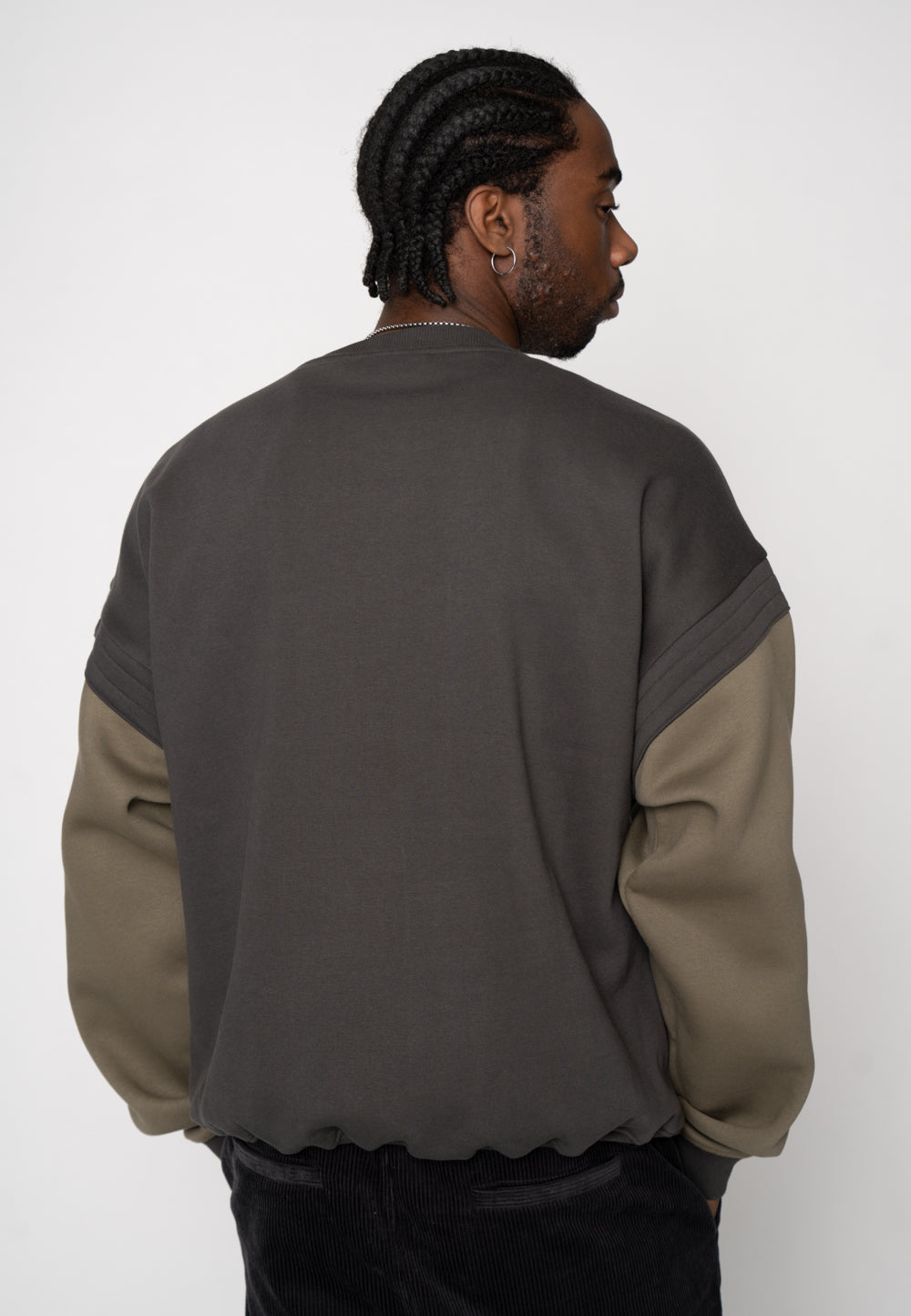 Multiply Apparel Oversize Sweatshirt STACK Black Soda Washed – weitere Ansicht 8