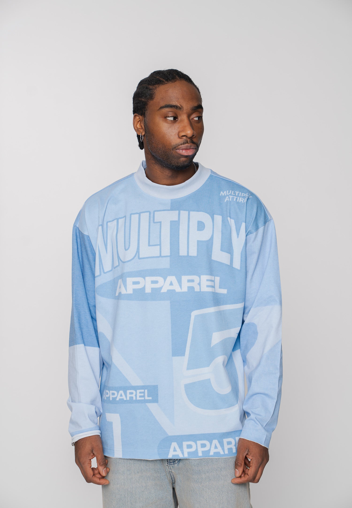 Multiply Apparel Oversize Longsleeve QUAD Tradewinds – weitere Ansicht 6