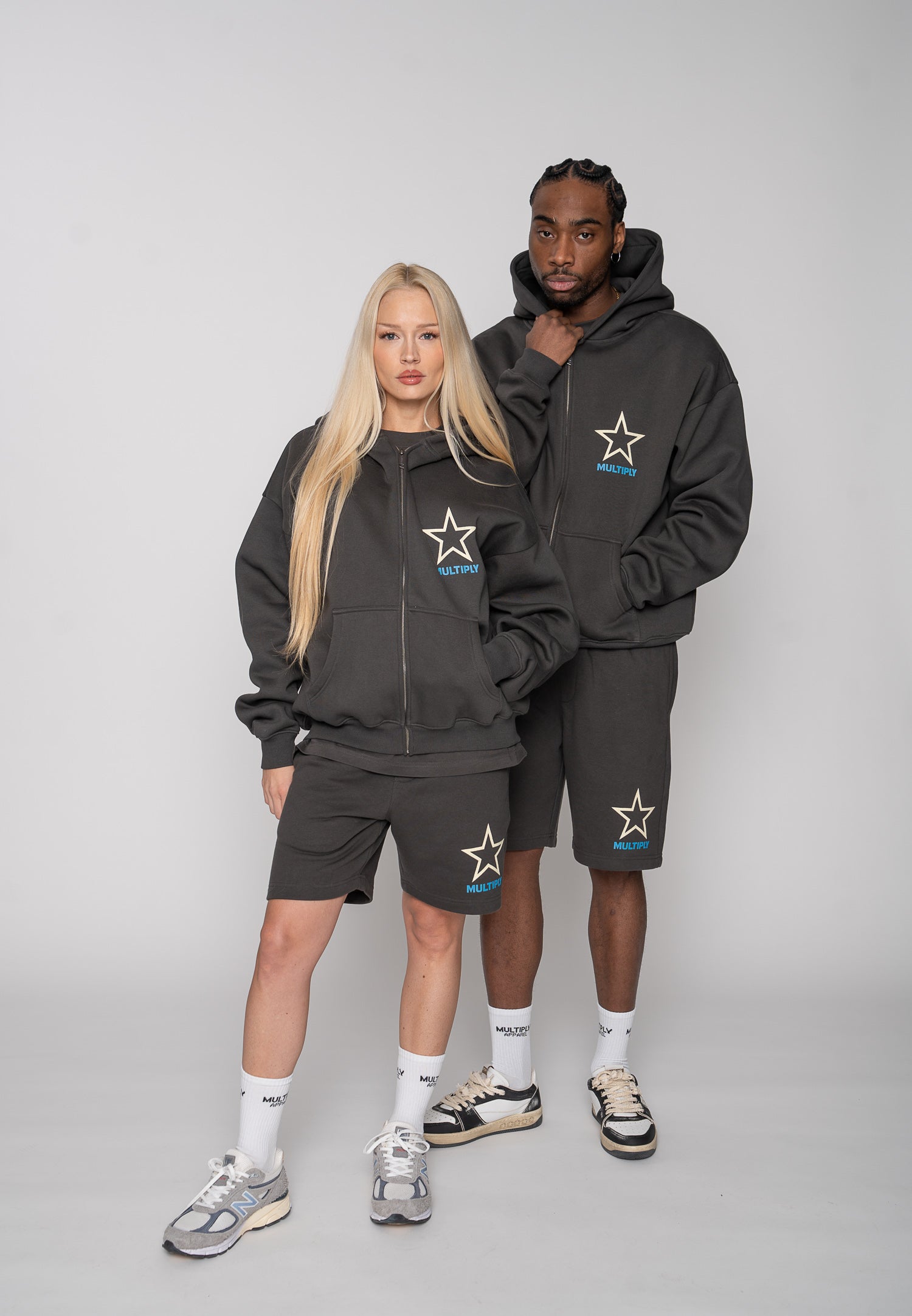 Multiply Apparel Zip Hoodie MULTI-VERSE Phantom Washed – weitere Ansicht 2