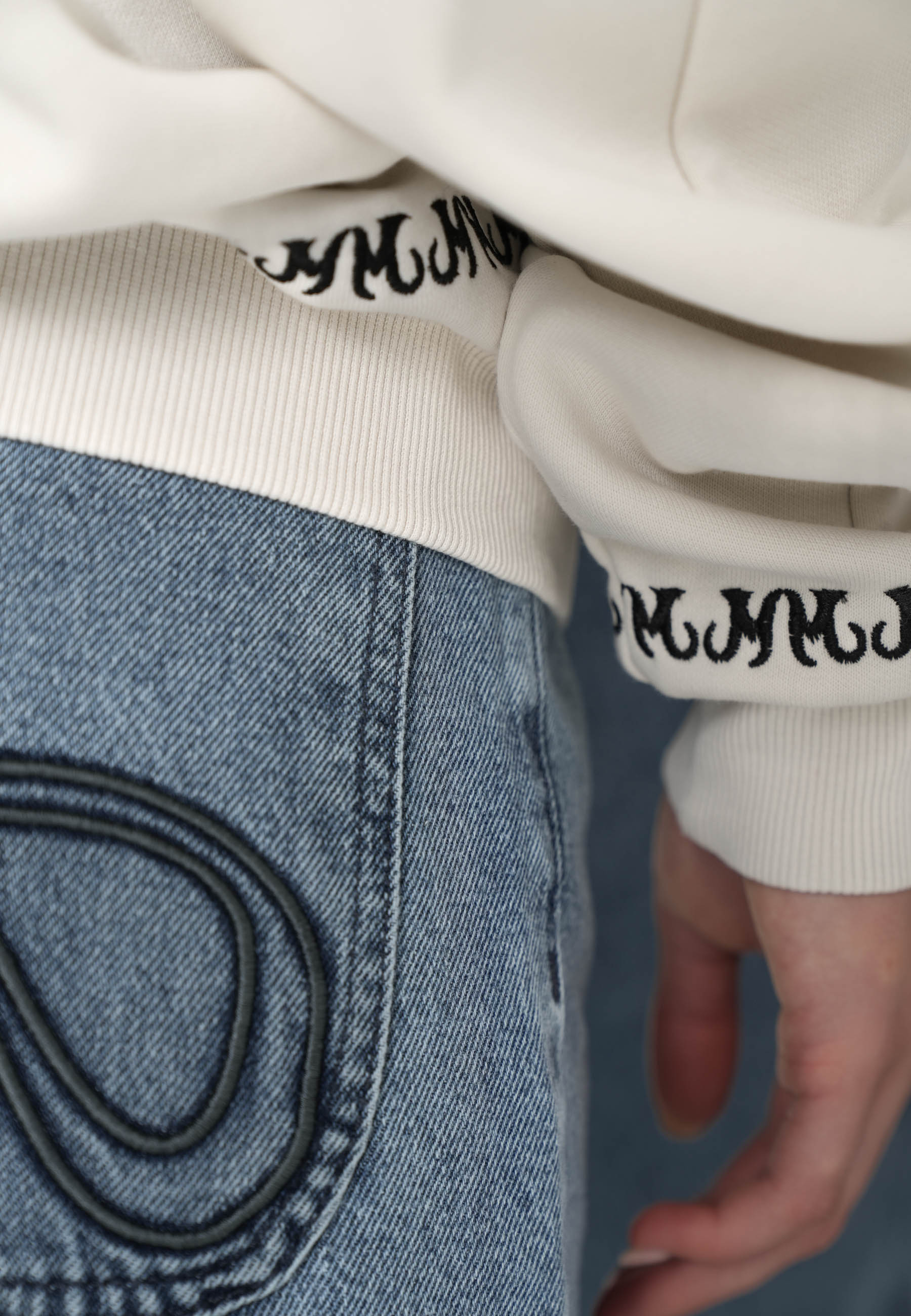 Multiply Apparel Oversize Sweatshirt RECORD SHOP Vasporous Gray – weitere Ansicht 2