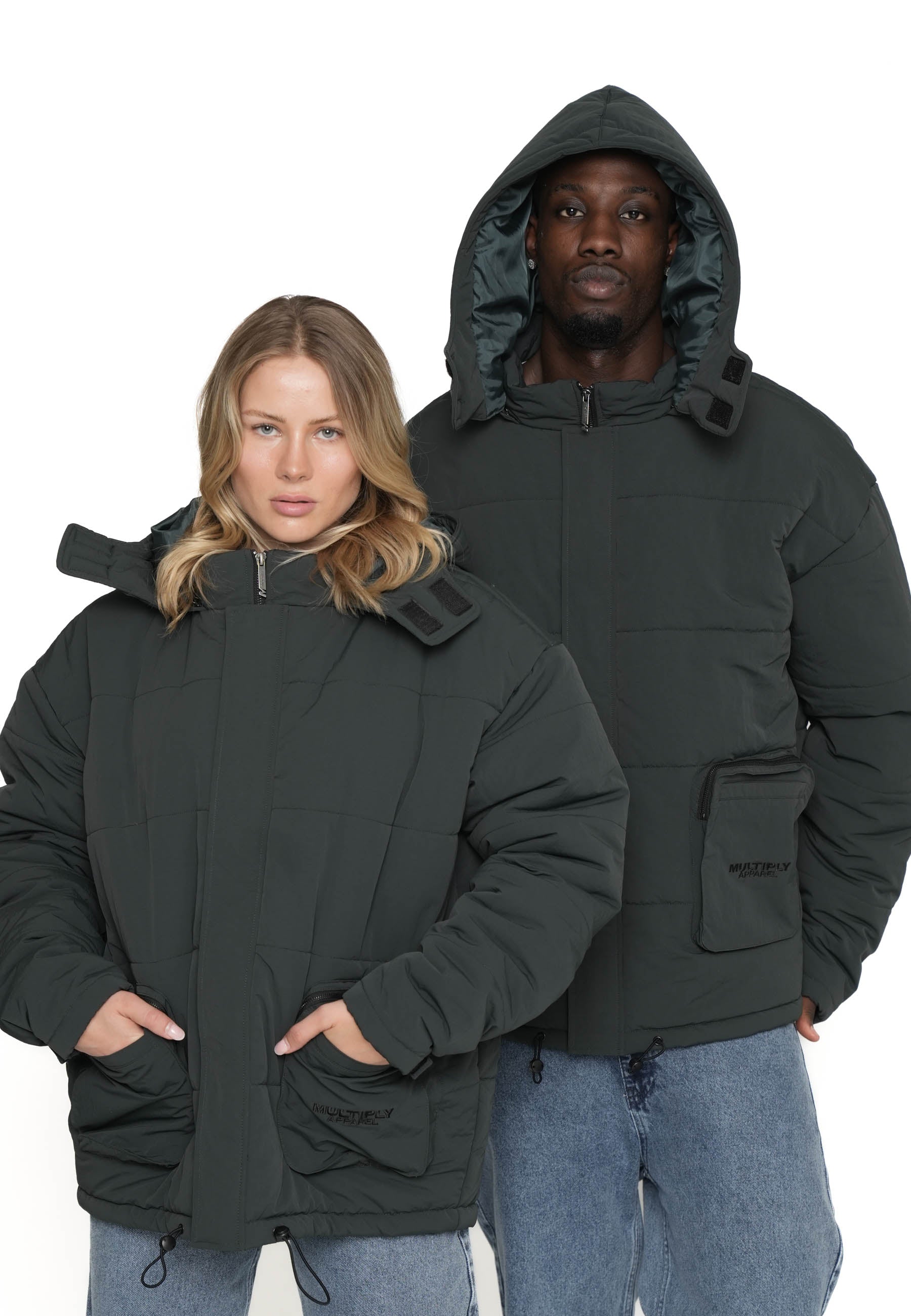 Multiply Apparel Utility Jacket AMBUSH Forest River – Frontalansicht